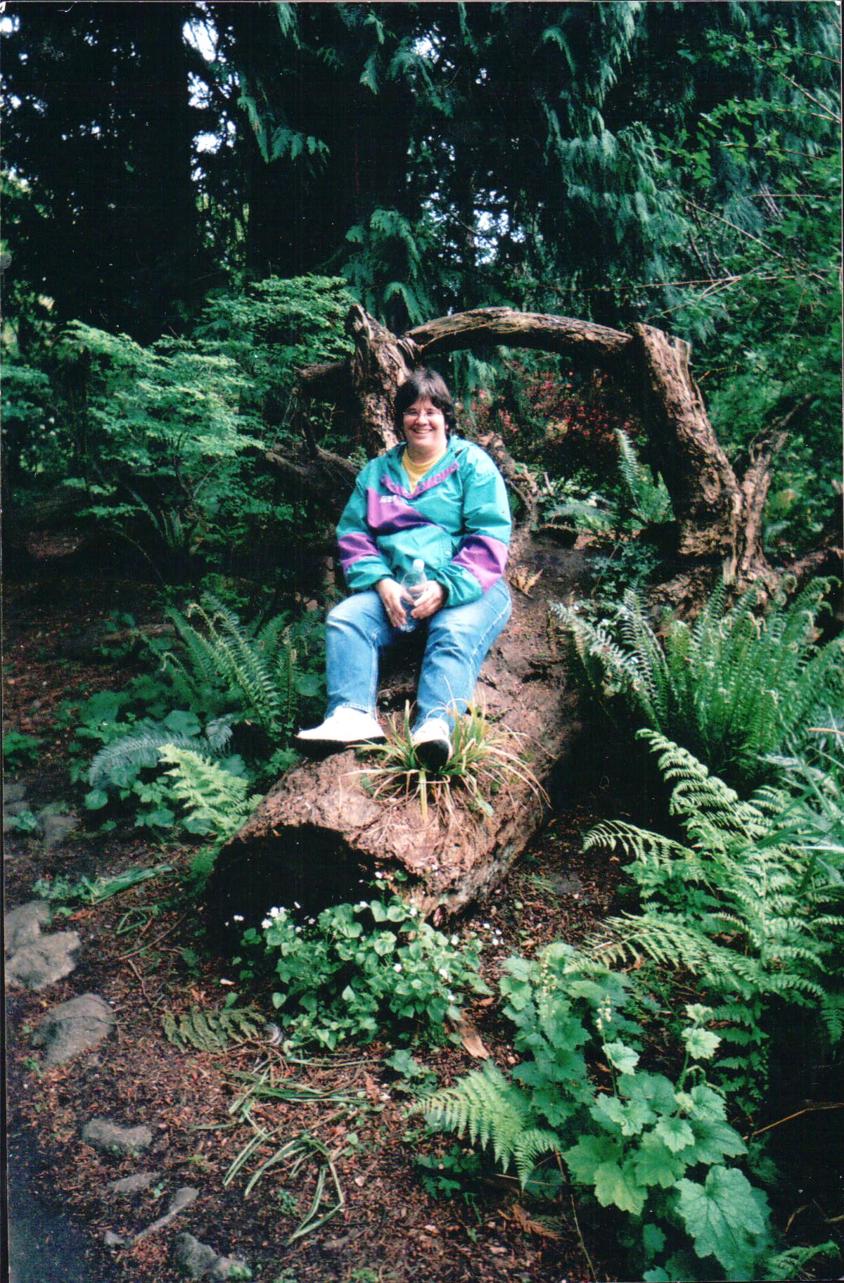 Kathy Fish smiling in a park in Vancouver